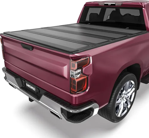 Vista 11 de OEDRO FRP Cubierta Tonneau Rígida de Triple Pliegue Compatible con Chevy Silverado 1500 y GMC Sierra 1500 2007-2013 Nuevo Estilo de Carrocería Cama