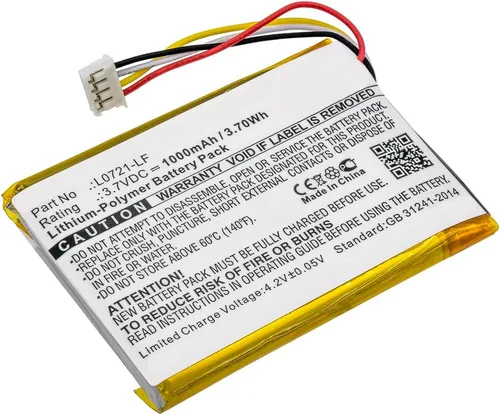 Vista 2 de Reemplazo de batería L0721-LF de 1000 mAh compatible con altavoz inalámbrico Bluetooth portátil JBL Clip 3