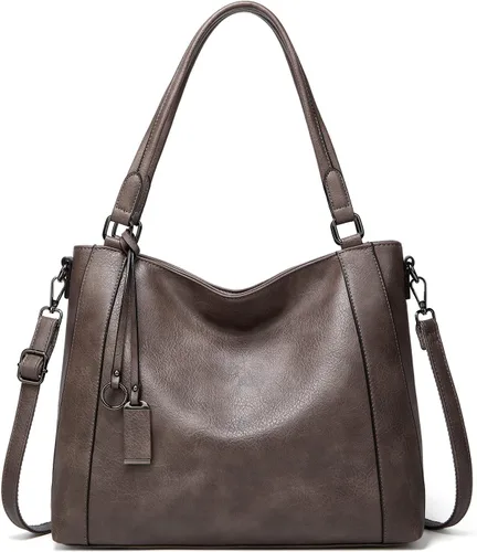Vista 8 de FANDARE Bolso de mano para mujer, de piel sintética suave, impermeable, resistente al agua