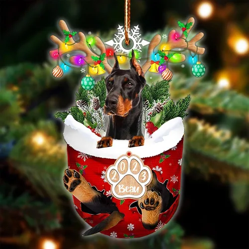 Vista 82 de NAZENTI Adorno Navideño de Bolsillo Personalizado de Affenpinscher en la Nieve, Adorno de Forma Acrílica de Perro, Adorno de Navidad 2023, Adorno
