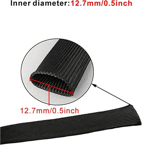 Vista 5 de Protector Térmico de Alambre Automotriz Funda Protectora Térmica Protector Térmico para Línea de Combustible Cubierta Protectora de Manguera Auto
