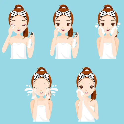 Vista 4 de Jexine 24 piezas de diademas faciales de spa para maquillaje, paquete de diademas para el cabello con lazo, diadema de pelo esponjosa y de felpa