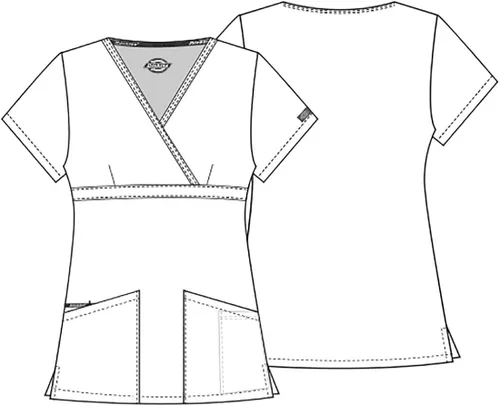 Vista 8 de Dickies EDS Signature - Camiseta envolvente falsa para mujer con lazo para múltiples instrumentos