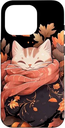Vista 20 de Funda para iPhone 16 Cat Kitten Otoño Temporada Otoño Hojas Acción de Gracias