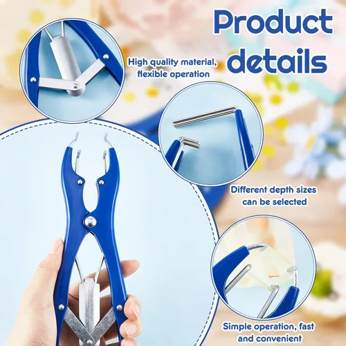 Vista 3 de Paquete de 2 herramientas para rellenar globos, alicates expansores de globos con apertura elástica de 4 vías para rellenar pétalos de lentejuelas