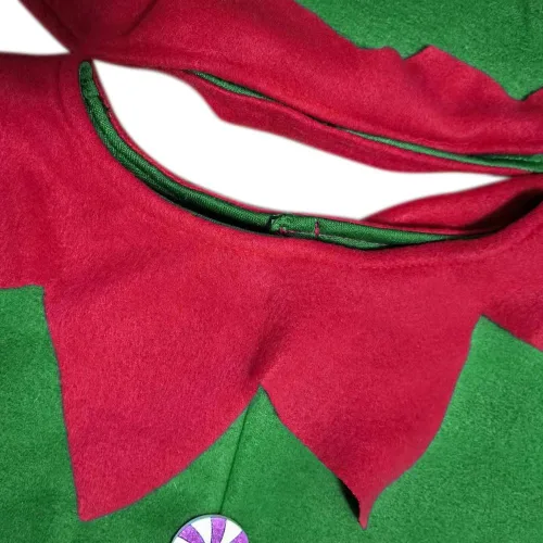 Vista 6 de Usaibhir Disfraz de elfo de Navidad, disfraz de Papá Noel, disfraces de Navidad para niños, hombres y mujeres, pantalones, sombrero, vestido