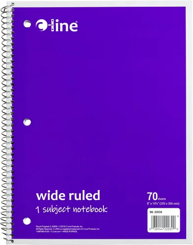 Vista 2 de Cuaderno de 1 materia, rayas anchas, negro, caja de 24 (22041-CT)