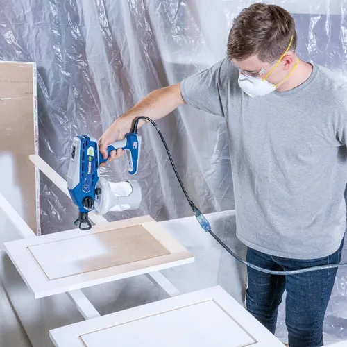 Vista 9 de Graco 26D281 TrueCoat 360 Pulverizador de pintura de doble velocidad, azul/blanco