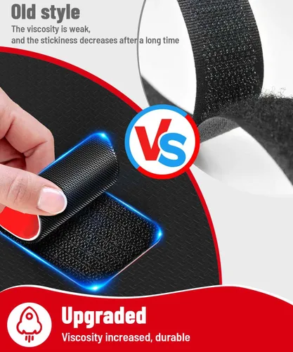 Vista 5 de PHIXBEAR Tiras de Gancho y Bucle con Súper Adhesivo Resistente, Hechas de 3M, Resistentes al Calor, Impermeables, para Uso en Exteriores