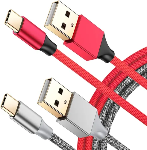 Vista 7 de Cable de carga para controlador PS5 Paquete de 2 cables de datos tipo C a USB A cable de sincronización de alta velocidad para Playstation 5