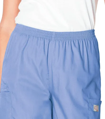 Vista 4 de Landau Scrub Zone 83221 - Pantalones elásticos tipo cargo de 3 bolsillos para mujer gris