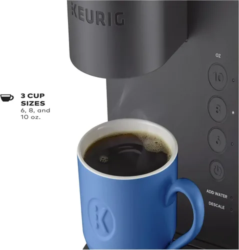 Vista 3 de Keurig K-Express Essentials - Cafetera K-Cup de una sola porción gris mate