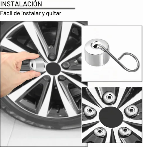 Vista 4 de X AUTOHAUX 20pcs 0.669 in Rueda Bloqueo Lug Tornillo Tuerca Tapas Para VW