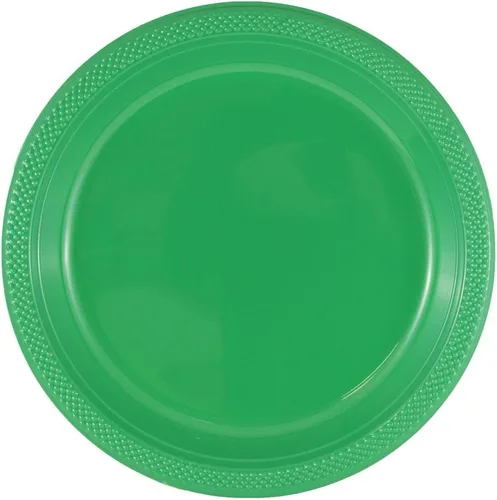 Vista 20 de Platos para fiesta de plástico redondos y cuadrados colorido de 7, 8, y 9 pulgadas, 10/20 platos por paquete, Negro