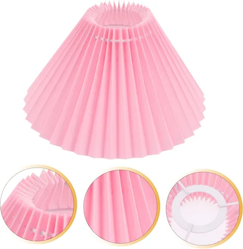 Vista 3 de Linda lámpara de tela cubierta de bricolaje plisado elegante luces de techo decoración del hogar