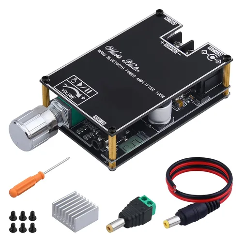 Vista 7 de ZK-1001B Amplificador Bluetooth 100W Mono AMP Mini Módulo de Amplificador de Audio de Potencia con Función de Emparejamiento de Caja TWS, Entrada