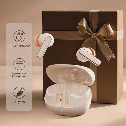Vista 6 de Auriculares inalámbricos Bluetooth con control táctil, auriculares inalámbricos Bluetooth 5.4, auriculares inalámbricos 4-6H tiempo de reproducción