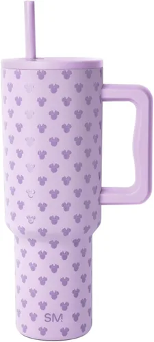 Vista 26 de Simple Modern Disney - Vaso de 40 onzas con asa y tapa con pajilla, botella de agua reutilizable aislada de acero inoxidable de viaje, regalos