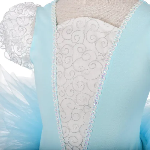 Vista 5 de Dressy Daisy Disfraz de tutú de ballet de princesa para niñas, vestido de baile elegante, talla 2-8, azul