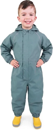 Vista 10 de JAN & JUL Traje impermeable para lluvia, overol a prueba de viento para niños pequeños y niños Thin-liner: Camiones grandes