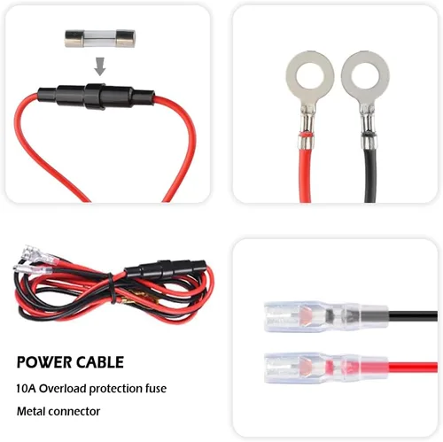 Vista 6 de Enchufe para encendedor de cigarrillos de 12 V, 2 unidades, enchufe para encendedor de cigarrillos con cable de extensión y cubierta impermeable