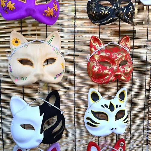 Vista 8 de Qavctw DIY White Masks Paper Cosplay Christmas Party Mask Unpainted Plain Craft Masquerade Masks