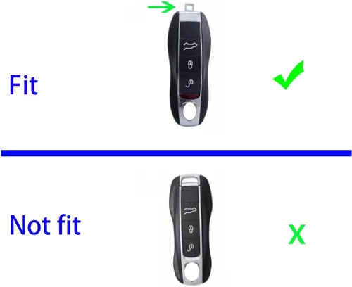 Vista 2 de Para Porsche 718 911 Panamera Cayenne 3 botones Funda de llavero de coche TPU Smart Key Case Protección Shell Accesorios (tipo A) Negro