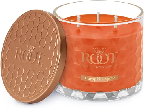 Vista 20 de Root Candles Velas Aromáticas de Otoño Panal de Miel Vela Artesanal Premium Mezcla de Cera de Abeja, Veriglass Pequeño, Especias de Calabaza