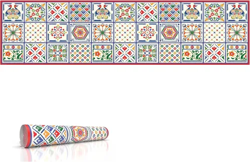 Vista 52 de Salvamanteles resistentes al calor, 32 x 10 pulgadas, protege los muebles y la encimera de platos calientes y arañazos, diseño único de un artista