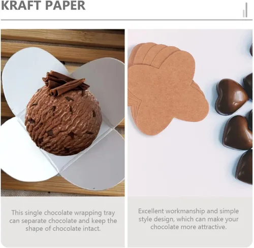 Vista 5 de Cabilock 200 piezas de compartimentos de chocolate, forros de trufa de chocolate de caramelo, forros de papel de chocolate, tazas de trufa, mini