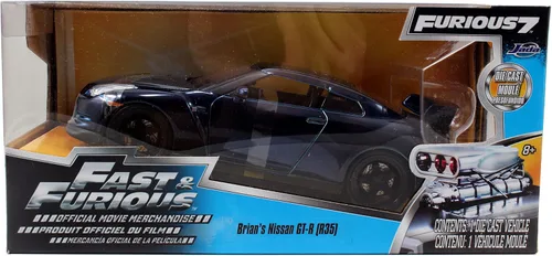 Vista 6 de Jada Juguetes Fast & Furious Nissan GTR Azul 1:24 Diecast