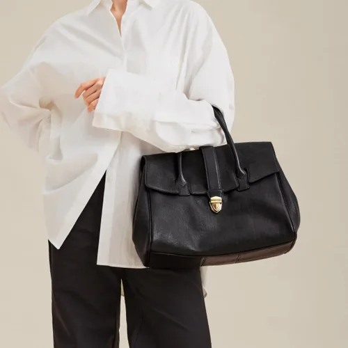 Vista 3 de Bolso de lujo del diseñador del bolso de cuero genuino para las mujeres bolsos de cuero suave lujo gran capacidad bolsa de mano trabajo