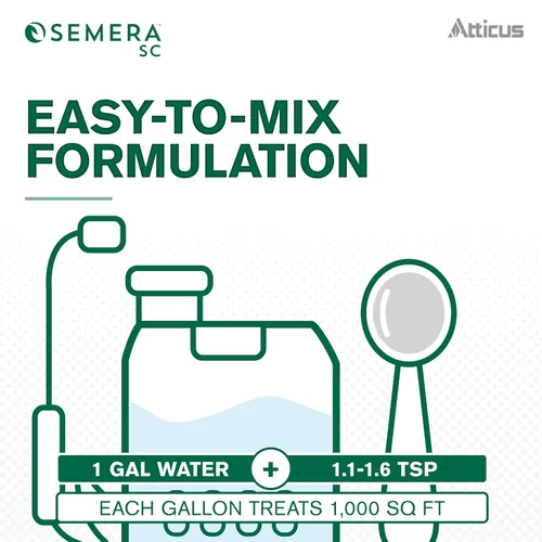 Vista 6 de Atticus Semera SC Herbicida (8 onzas) – 44% Flumioxazin Weed Killer – Temporada larga césped y control de malezas acuáticas
