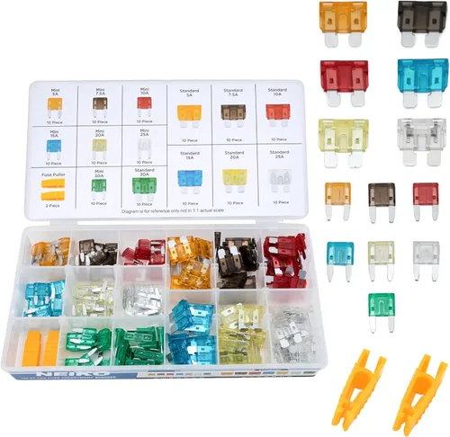 Vista 8 de NEIKO 50505A Juego de surtido maestro de fusibles para coche, 306 piezas, de acción rápida, kit de fusibles automáticos, tamaños estándar, micro