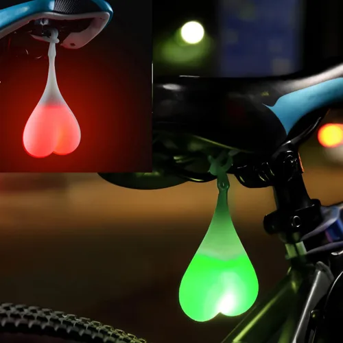 Vista 9 de 2 luces traseras para bicicleta, mini luces LED con correa, visibilidad de 180 grados, seguridad en todos los lados