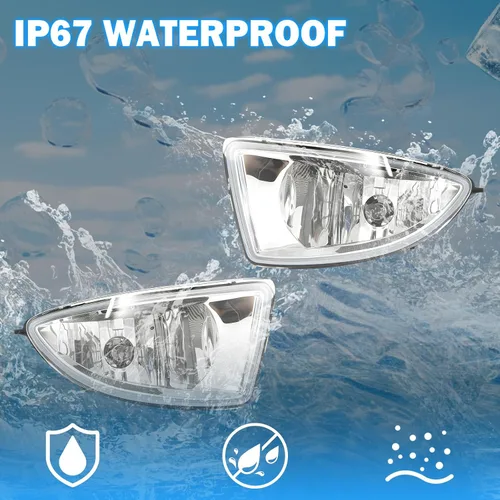 Vista 4 de Luces antiniebla de conducción compatibles con Honda Civic 2/4DR 2004-2005, 1 par de lámparas antiniebla de parachoques con bombilla halógena