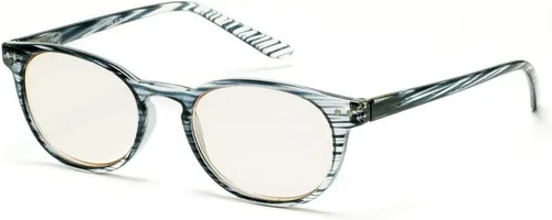 Vista 8 de Lentes de lectura retro para computadora para mujeres y hombres, antirreflejos, fatiga ocular, luz azul, bloqueo UV (marco negro, fuerza +0.00)