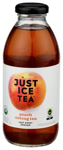 Vista 4 de Eat The Change Just Ice Tea - Té orgánico Oolong de melocotón, Kosher, 16 onzas líquidas (paquete de 12)