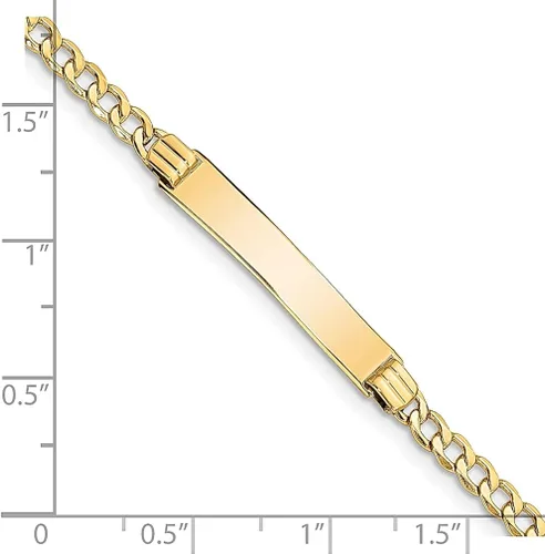 Vista 4 de ICE CARATS 14k Yellow Gold Cuban Id Bracelet Fine Jewelry For Women Gifts For Her