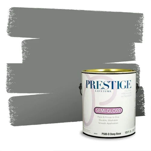 Vista 106 de Prestige Paints - Pintura exterior e imprimación en uno, 1 galón, plano, compatibilidad comparable con el color menta «Whipped Mint» de Behr