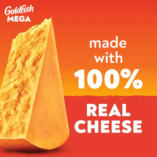 Vista 50 de Goldfish Galletas de queso cheddar, horneadas con grano entero, caja de 27.3 onzas