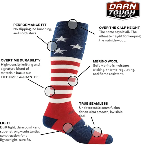 Vista 3 de Darn Tough Capitán America - Calcetines ultraligeros para hombre