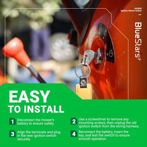 Vista 9 de BlueStars 045898 Interruptor de arranque de encendido 2 teclas – Compatible con Hustler Exmark Lazer Z Super Z Mini Z Hydro Walk Behind Mini