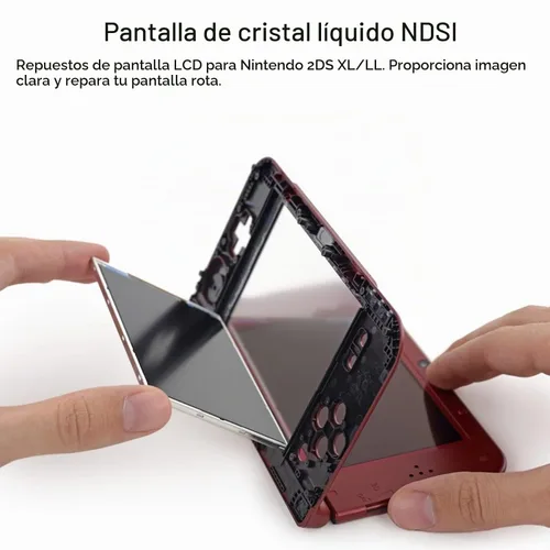 Vista 3 de Reemplazo superior superior de pantalla de cristal LCD para Nintendo nuevo 2DS XL LL con destornillador de pH de 0.059 in