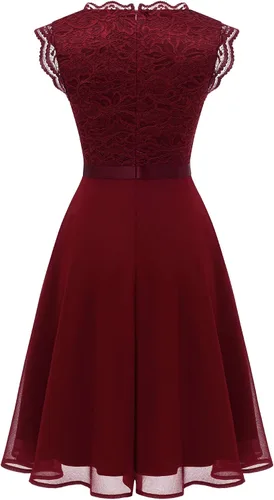 Vista 93 de Dressystar - Vestido de dama de honor, sin mangas, con cuello en V, para fiesta de boda