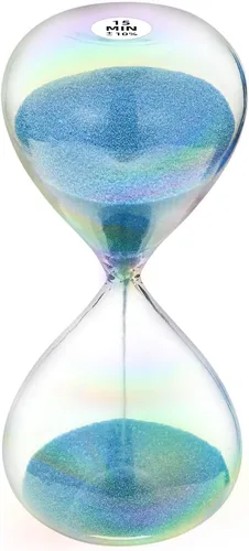 Vista 19 de Reloj de arena con temporizador de arena de 1 minuto con arena de color marrón, reloj de arena grande de 1 minuto, reloj de arena de 1 minuto