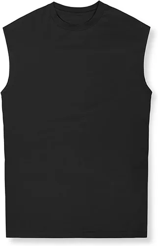 Vista 2 de BOOMLEMON Camiseta sin mangas para hombre, para gimnasio, correr, entrenamiento, muscular, fisicoculturismo, camisetas sin mangas