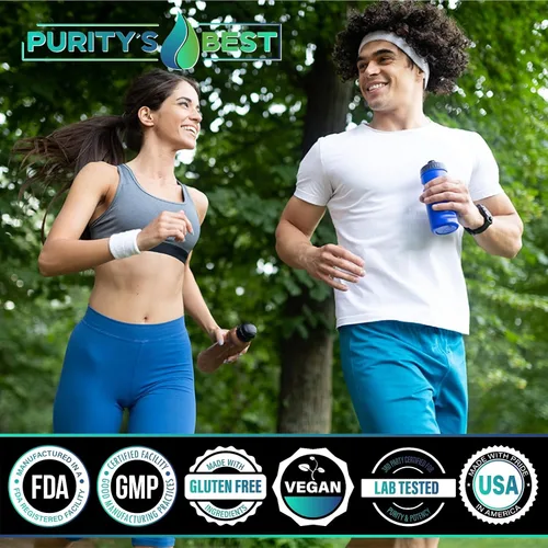 Vista 5 de Purity's Best 4 MAGNESIOMS, glicinato de magnesio premium, malato, L-treonato, citrato, 300 mg, 180 cápsulas vegetales, probado por terceros