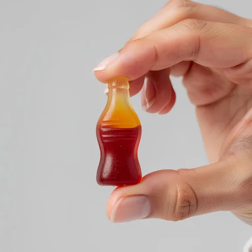 Vista 6 de Caramelos de gomita suaves y masticables con sabor a Cola a granel bolsa