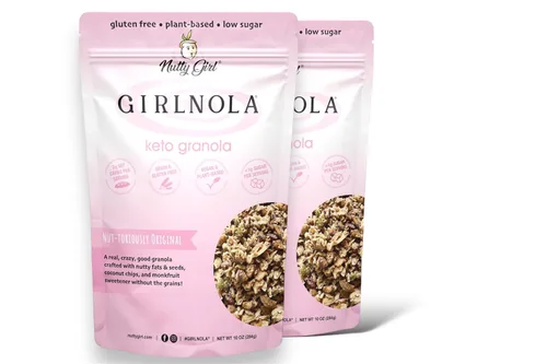 Vista 20 de Cereal de granola bajo en azúcar y bajo en carbohidratos Let's Peanut Butter Party Paquete de 2 Nutty Girl Keto Girlnola®